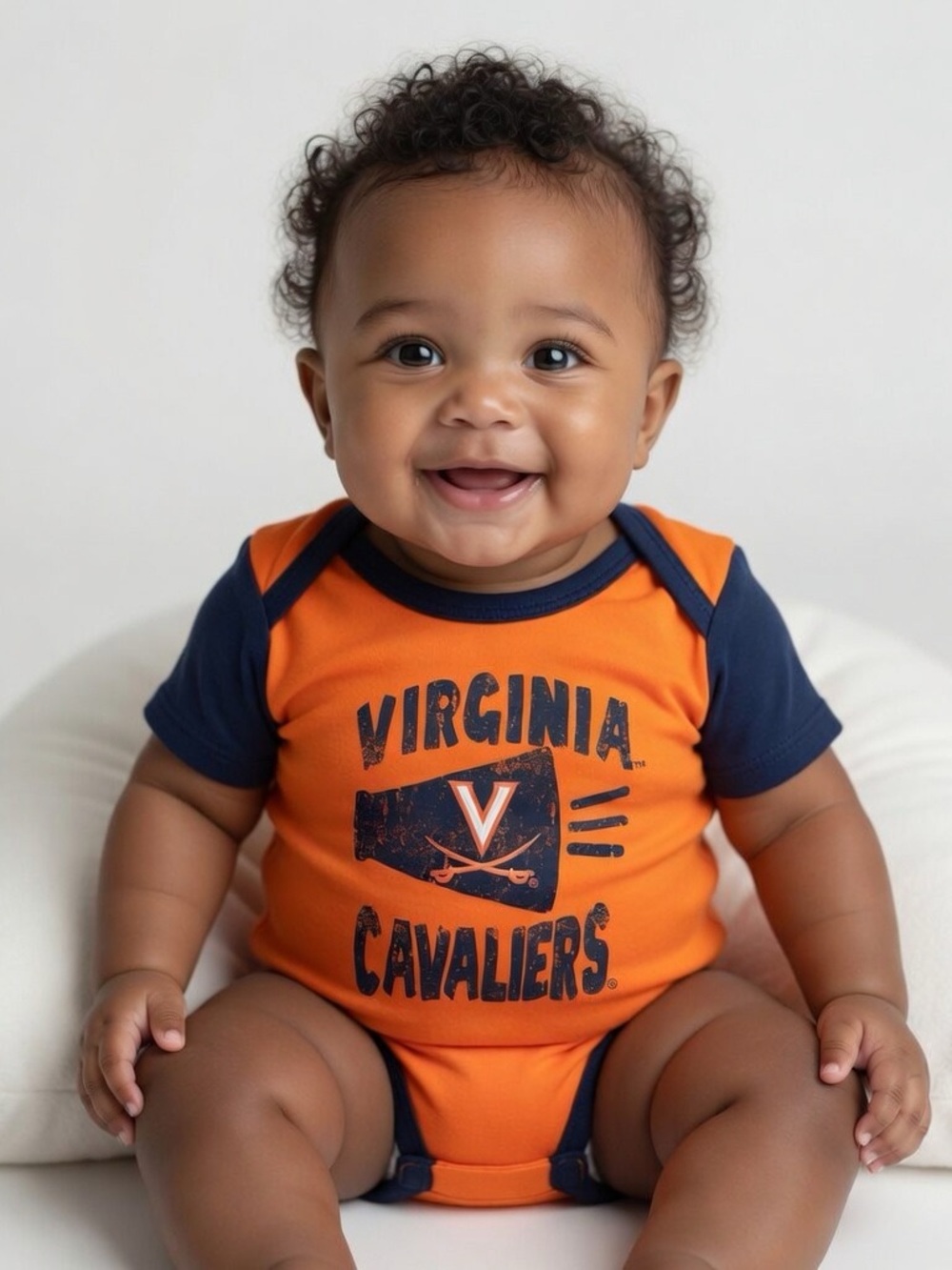 Virginia Cavaliers Orange & Navy Baby Onesie